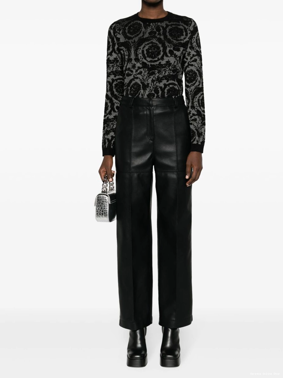 Affordable Women Versace flocked chenille jumper Barocco-jacquard 0718